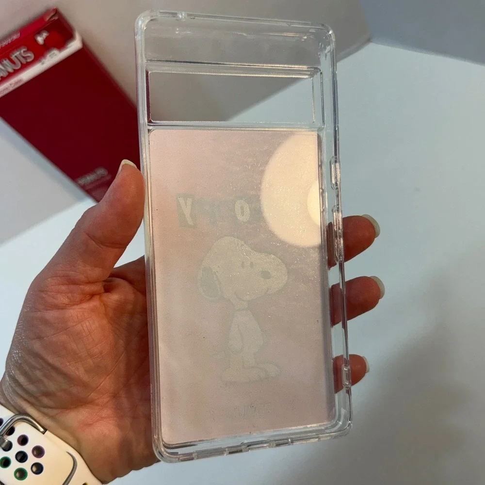 Peanuts Snoopy Phone Case Google Pixel 6 Red Clear Graphic Cover Cartoon